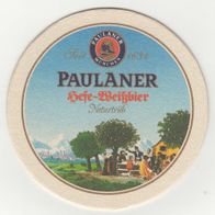 Paulaner Hefe Weißbier - ein Bierdeckel. Werbeartikel