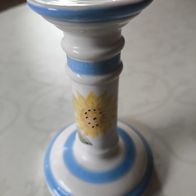 hübscher Kerzenständer Keramik handbemalt ca. 16 cm hoch