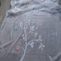 Gardinen für Kinderzimmer 2Stück je 1,35x2,43m, mit Blumenmotiv