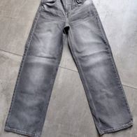 Schwarz Graue Jeans Gr. 152 Wide Leg, High Waist, H&M