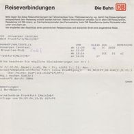 Fahrplan Reiseverbindungen Anfrage vom 24.09.2004 Antwerpen - Frankfurt