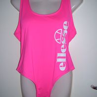 Ellesse Badeanzug Neon Pink Sexy herausnehmbare Cups Gr. M Gefüttert