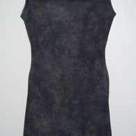 Zara Minikleid Gr.M Longtop Ärmellos Braun Meliert L=86cm Kofferkleid Knautschfrei