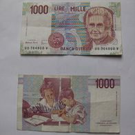 2 x 1000 Lira aus Italien (Gebraucht Zustand)