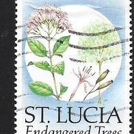St. Lucia Sondermarke " Bedrohte Bäume " Michelnr. 967 o