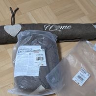 Zugluftstopper braun 90 cm (2Stück)