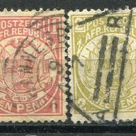 SA002 Südafrika / Transvaal 13 + 15 gestempelt o 0,60 M€