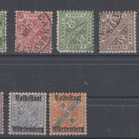 Briefmarken Altdeutschland Württemberg Dienstmarken 1875 - 1919