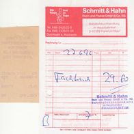 Schmitt & Hahn Buch und Presse Frankfurt Rechnung vom 27.06.1996