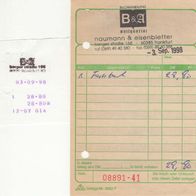 B&A naumann & eisenbletter Frankfurt Quittung Rechnung 08891-41 vom 03.09.1998