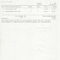 Senio Fachhandel für Senioren Quittung Rechnung Nr. 222 vom 14.05.1998