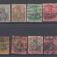 Briefmarken Deutsches Reich 1900 Germania Reichspost