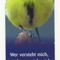 Lesezeichen mit Kohlmeise und zwei Texten 17 x 5,2 cm