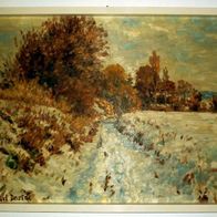 KARL DOSTAL Kitzingen Ölgemälde Maler Franken Winter sammeln Unikat rar TOP!