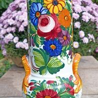 Handbemalte Majolika-Vase - Castelli- 42 cm - Italien, signiert