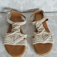 Damen Sandalen - 37 - beige * Graceland * wie NEU Sommer Schuhe Sandaletten