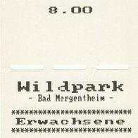 Eintrittskarte 09451-90011 Wildpark Bad Mergentheim vom 07.06.2007