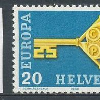 Europa-Union / CEPT - Schweiz Mi. Nr. 871 - Europamarken 1968 * * <