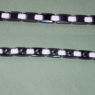 Power Magnet Armband Magnetschmuck Keramik Edelstahl Schwarz Weiß