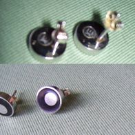 Energetix Magnet Ohrstecker Ohrringe Magnetschmuck Edelstahl Silber Schwarz