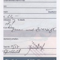 Taxi Quittung Rechnung Frankfurt am Main vom 14.11.2018