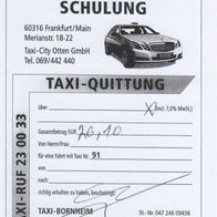 Taxi Quittung Rechnung Frankfurt am Main am 17.10.2023