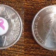Münze Kanada: 25 Cent 2006 - Rosa Schleife ( Farbmünze )