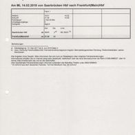 DB Bahn Fahrplanauskunft von Saarbrücken nach Frankfurt am Main am 14.02.2018
