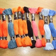 Schürer 10 x Stickgarn orange bunt Neu