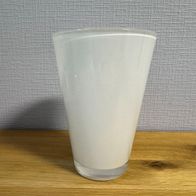 Blumenvase aus Glas - weiß Höhe 17 cm