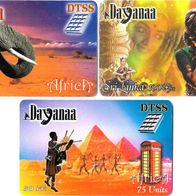 3 verschiedene Prepaid Telefonkarten - Dayanaa , gebraucht und leer