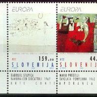 Europa-Union / CEPT - Slowenien Mi. Nr.48 + 49 (Paar) Europamarken 1993 * * <