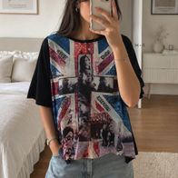 Bluse von Poolgirl - Union Jack Print, Gr. XS/S - neuwertig