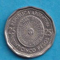 Argentinien 25 Pesos 1965