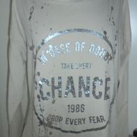 Shirt langarm Gr.40/42 mit Perlen *