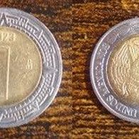 Münze Mexiko: 1 Pesos 2023