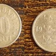 Münze Estland: 10 Senti 1996