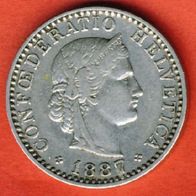 Schweiz 20 Rappen 1887