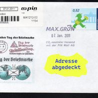 c23] BRD - Privatpost Citipost - gel. Umschlag - 75 Jahre Tag der Briefmarke 2011