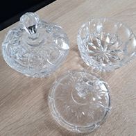 Kleine Bleikristallschale mit Deckel
