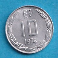 Chile 10 Escudos 1974 Top