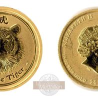 Australien Goldmünze 7,78 g. 1/4 Unze 25 Dollars 2010 Year of the Tiger