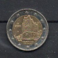 Deutschland, 2 Euro, 2023, Hamburg, Prägestätte F