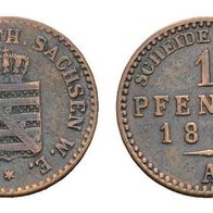 Sachsen-Weimar-Eisenach 1 Pfennig 1865 A "Carl Alexander" (1853-1901)