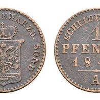 Schwarzburg-Sondershausen 1 Pfennig 1846 A "Günther Friedrich Carl II." (1835-1880),