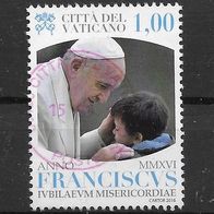 004) Vatikan 2016 Papst Mi. Nr. 1860 gestempelt