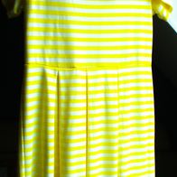 Damen Kleid Strech ZitronenGelb-Weiß Gr.L Gr.42 Jeans Pascale NEU