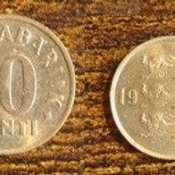 Münze Estland: 10 Senti 1991