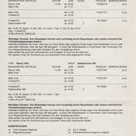 DB Bahn Fahrplan Reiseverbindung Anfrage vom 10.09.2018 Nancy-Metz-Saarbrücken