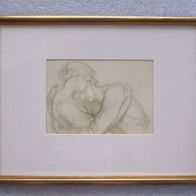 Reproduktion " Half Lenght figures of a woman embracing " v. Dante Gabriel Rossetti *